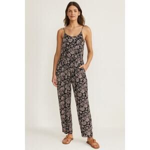 Lucky Brand Floral Strappy Jumpsuit w/ Pockets MEDIUM– Jogger Style
